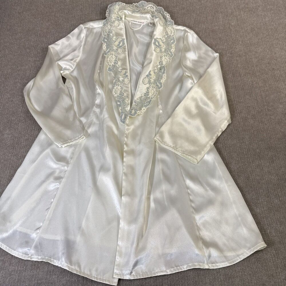 Victoria’s‎ Secret Women’s Night Robe M/L Ivory Peignoir Lace Elegant Romantic